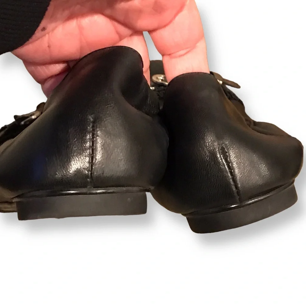 SANTONI Black Leather Italian Loafers - 7 - Picture 8 of 9